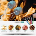 thumbnail image 6 of Campester Marshmallow Roasting Sticks Stainless Steel Smore Skewer Forks 5 Pack 34 inch, 6 of 11