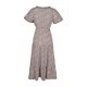 thumbnail image 4 of Gibobby Vestido Casual para Mujer Vestido largo de playa con cuello en V informal con estampado de leopardo para mujer, manga corta, línea A(Beige,M), 4 of 5