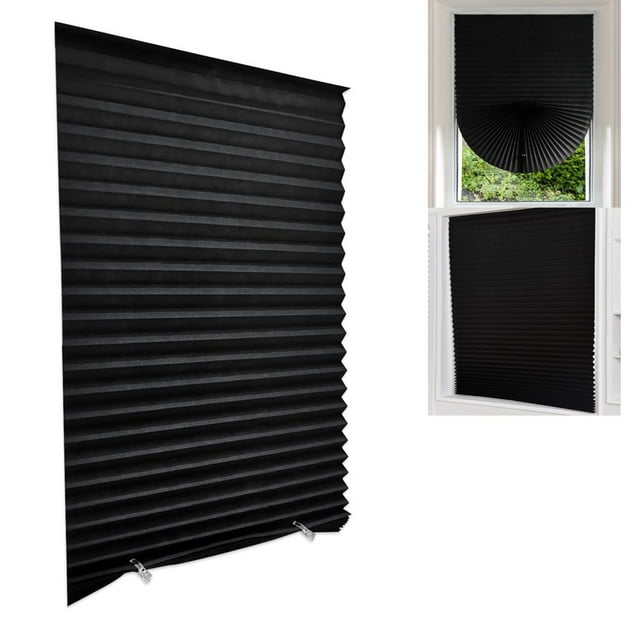 MesaSe Rideaux Occultants Sans Fil Lumière Filtrant Tissu Plissé Demi-Ombre Installer Rideau 23,62 “X59,06”