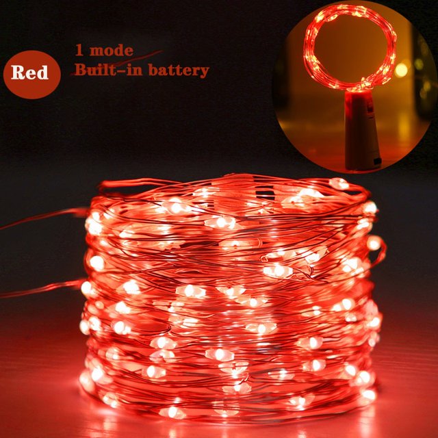 (Batería Incluida luces navideñas) 1M 2M 3M luz led Decoración De Iluminación De Navidad Tiras De Luces led decoracion habitacion Gao Jiahui unisex