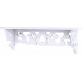 thumbnail image 2 of Casa de campo tablero de pared blanco de madera estante de pared estante colgante estante decorativo estante diseño retro con tornillo S+M+L, 2 of 8