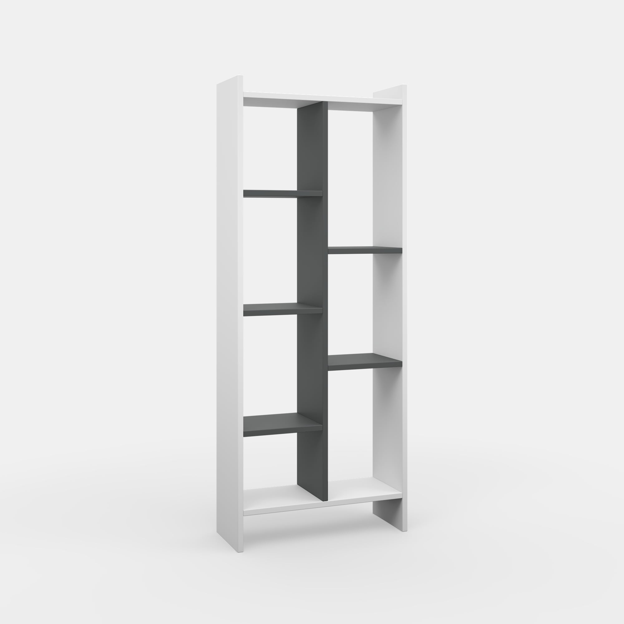 Ada Home Decor Eden 4 Tier Open Shelf Modern Bookcase, Anthracite/White