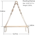 thumbnail image 7 of Macrame Wall Hanging Shelf - Boho Wood Shelves with Beads, Farmhouse Floating Rustic Plant, 7 of 7