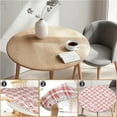 thumbnail image 3 of Round Fitted Tablecloth with Elastic Edge Design Table Cover Waterproof Stain-Resistant Wipeable Table Cloth Best for 46"-50" Round Tables Red Checkered Pattern, 3 of 4
