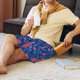 thumbnail image 5 of Balery Chicken and Rooster Pantalones cortos de pijama de punto de algodón para hombre con cinturilla y bolsillos-X-Large, 5 of 6