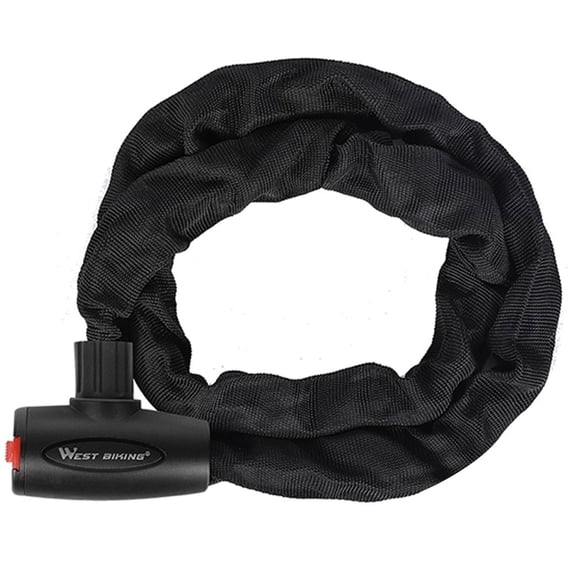 SPPTTY 1.2m/3.9ft Bicycle Chains Lock Anti-theft Safety Bike Lock With 2 Keys Reinforced Alloy Steel Motorcycle Cycle Chains Cable Lock