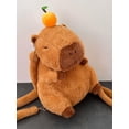 thumbnail image 3 of Mochila felpa Ygjytge Capybara Gran capacidad Regalos Navidad Cumpleaños, 3 of 9