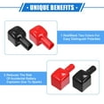 thumbnail image 3 of Unique Bargains 3 Pair Battery Terminal Insulation Covers 40mm Length 7mm 0.28" Car Battery Post Cap for Motorcycle, 3 of 6