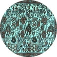 thumbnail image 1 of Ahgly Company Indoor Round Persian Light Blue Traditional Area Rugs, 6' Round, 1 of 4