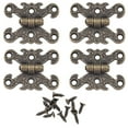 thumbnail image 2 of Hinges Zinc Alloy Hinge 4pcs Antique Hinge Furniture Hardware Accessories, 2 of 10