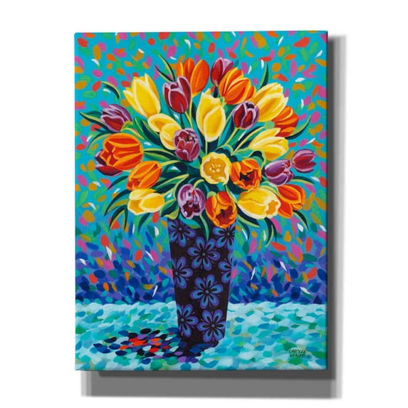 Epic Graffiti 'Bouquet Celebration II' by Carolee Vitaletti, Canvas Wall Art, 12"x16"