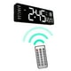 thumbnail image 3 of Reloj de pared grande de 15 pulgadas temperatura silenciosa moderna con relojes de calendario función de memoria decoración de dormitorio de Macarena Reloj de pared digital, 3 of 8