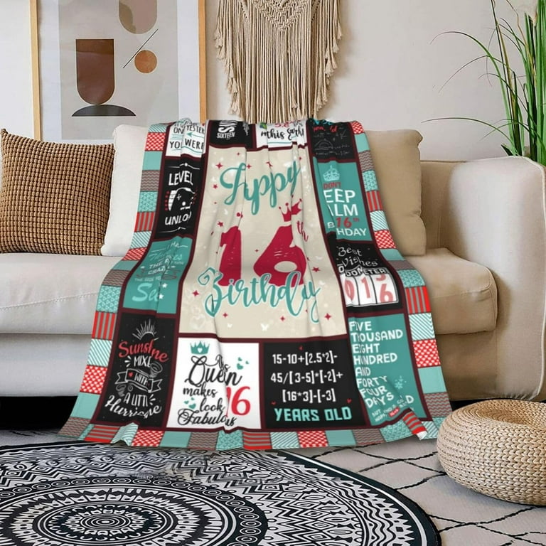  16th Birthday Gifts for Girls, Sweet 16 Gifts for Girls,Sweet 16  Birthday Blanket 60X50,Birthday Gifts for 16 Year Old Girl,16 Year Old  Girl Gift Ideas,16th Birthday Decorations for Girls : Home