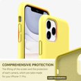 thumbnail image 3 of Compatible with iPhone 11 Pro Max Case 6.5 inches, Thickened Liquid Silicone Phone Case (with Microfiber Lining) for iPhone 11 Pro Max 2019, Yellow, 3 of 7
