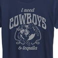 thumbnail image 3 of Instant Message - I Need Cowboys And Tequila - Women's Short Sleeve Graphic T-Shirt, 3 of 6