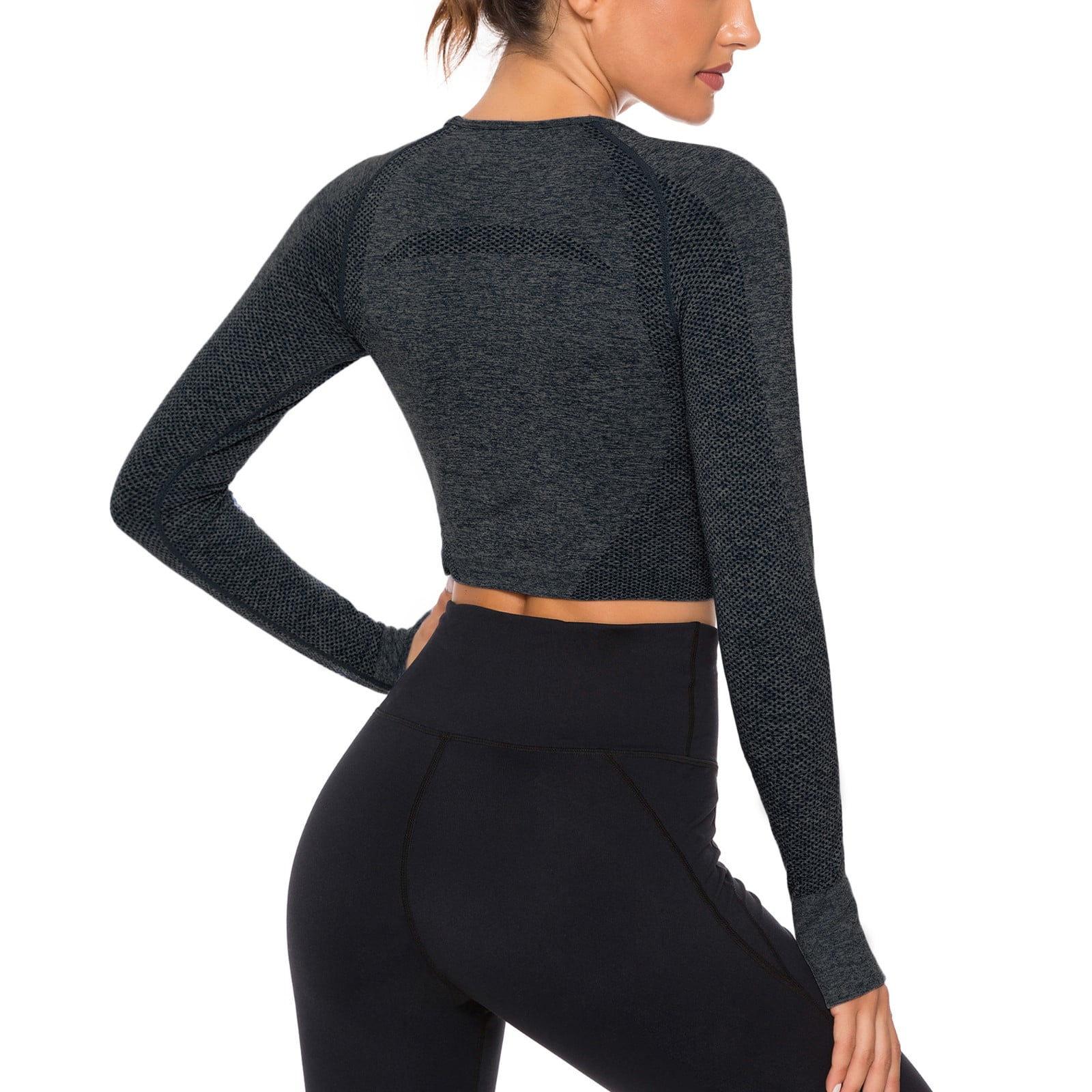 fitness long sleeve crop top