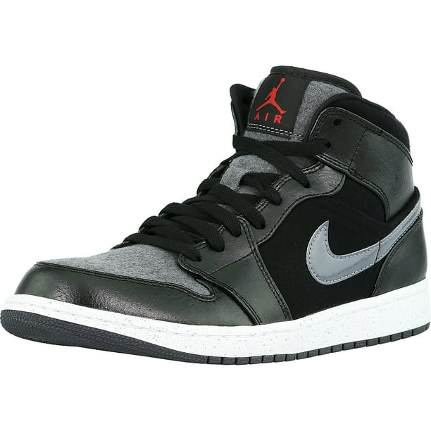 jordan 1 mid black leather