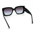 thumbnail image 7 of Womens Classy Thick Plastic Square Rectangle Butterfly Designer Sunglasses [Black - Purple], 7 of 7