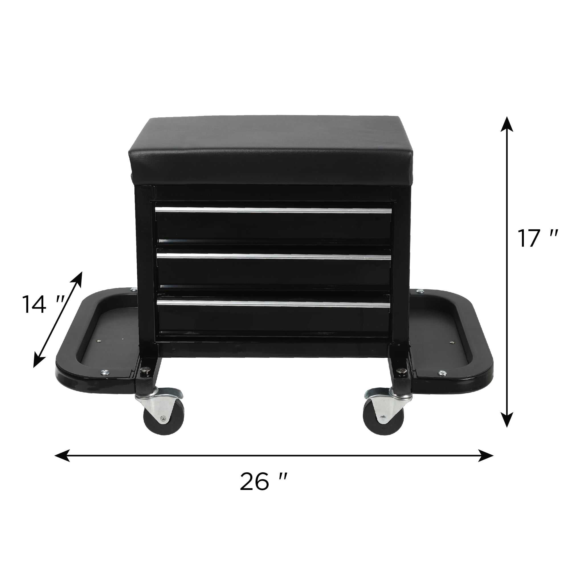 Mechanic Roller Seat with 3 Drawers Tool Box