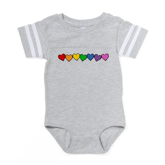 CafePress - Row Rw Heart - Cute Infant Baby Football Bodysuit