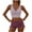 Pink-11, variant on Perfectbot Women's Striped Tankini Swimsuit Cross-Front Tank with High-Waisted Ruched Shorts Modest Swimwear