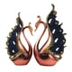 thumbnail image 2 of Conjunto de 2 figuras de cisne en forma de pareja, adornos de resina, regalos para enamorados, bodas. Rosa negro, 2 of 9