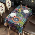 thumbnail image 2 of Rectangle Boho Waterproof Tablecloth 60×102 Inch,Bohemian Style Floral Vintage Reusable Indoor/Outdoor Durable Table Cover for Party Kitchen Dinner Room Decor, 2 of 6