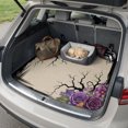 thumbnail image 4 of Universal Car Trunk Mat 29"x39", Halloween Waterproof Cargo Liner, Non-Slip Durability Cargo Mat, Fall Farmhouse Spooky Branches Flowers Beige All Weather Rear Trunk Protector for Car SUV, 4 of 9