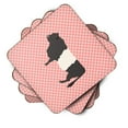 thumbnail image 2 of Carolines Treasures BB7831FC Belted Galloway Cow Pink Check Foam Coaster, Set of 4, 2 of 3