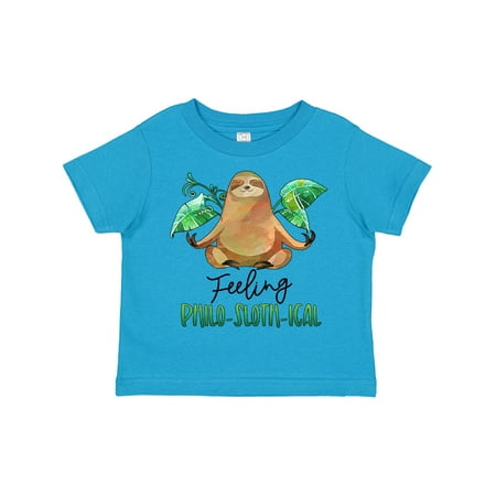 

Inktastic Feeling Philo-Sloth-ical Funny Sloth with Plants Boys or Girls Toddler T-Shirt