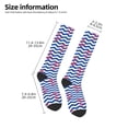 thumbnail image 5 of Easygdp Nautical Anchors Soccer Socks Sport Knee High Socks Calf Compression Athletic Socks for Men and Women, 5 of 9