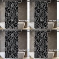 thumbnail image 6 of Black Paisley Floral Decor Shower Curtain,Bandana Silk Neck Scarf Kerchief Polyester Shower Curtain for Shower Stall Bathroom Waterproof with 6 Hooks 36x72 Inch, 6 of 6