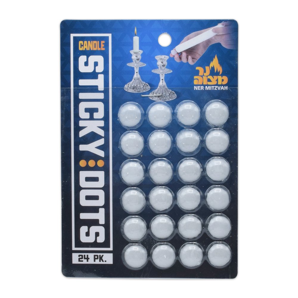 Ner Mitzvah, Candle Adhesive Glue Dots, Secure Candles In Holder (24