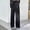 Black, variant on Women's Solid Color High Waisted Wide Leg Straight Leg Floor Mop Pants With A Drape And Casual Loose Drawstring Guard Pants Straight Leg Sweatpants Womens Beach Pants Lightweight Summer Pant Suits for