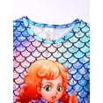 thumbnail image 4 of WIBACKER 3-12Y Girls Short Sleeve Mermaid Nightgown Soft Kids Nightdress Pajamas for Toddler to Big Girl Nightie Dress, 4 of 10