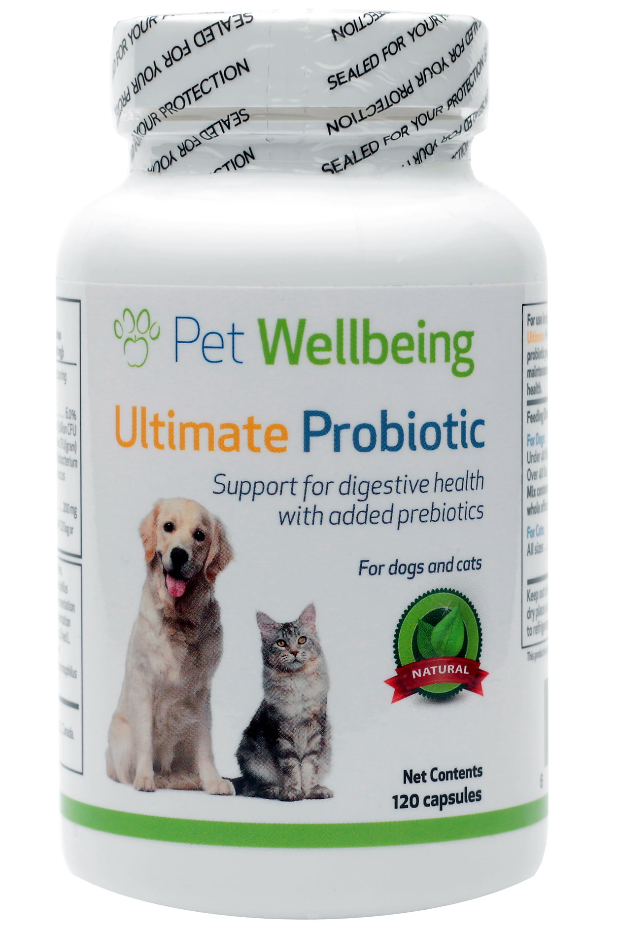 Pet Wellbeing Ultimate Probiotic with Prebiotics for Cats 120 Caps