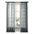 thumbnail image 5 of Better Homes & Gardens Clipped Geo Polyester Cotton Sheer Rod Pocket/Back Tab Single Panel Curtain, Silver, 50" W x 95"L, 5 of 5
