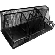 Mesh Desk Organizer Set Office Accessories - Desk Organization with multiple compartments for Desk Supplies, Desk Storage Organizer, Desktop Organizer with drawers, Desk Organizers and Accessories