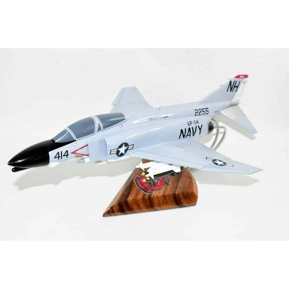 VF-114 Aardvarks F-4b (1964) Model, 1/42 (18") Scale, Mahogany, Navy, Fighter