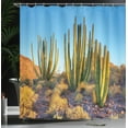 thumbnail image 4 of Ambesonne Landscape Shower Curtain, Mountain Cactus Photo, 69"Wx84"L, Multicolor, 4 of 5
