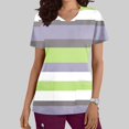 thumbnail image 2 of Women’s V-Neck Nurse Uniform Blouse - Short-Sleeve Button-Front Scrub Top for Medical, Nursing, Clinic, Healthcare, Hospital, Caregiver /Clinic Staff | Multi-Size Multi-Pocket Work Uniform, 2 of 6