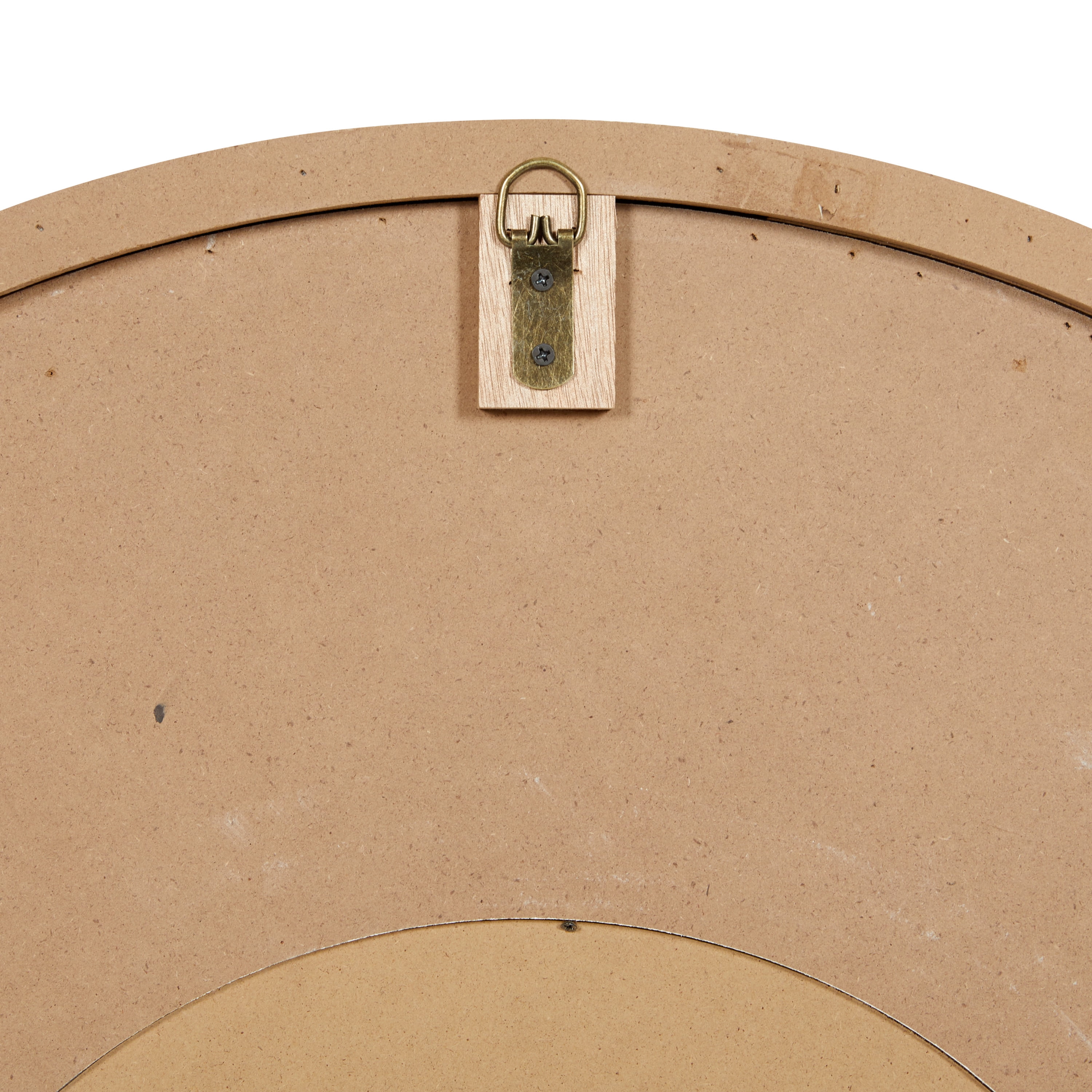DecMode 32"W, 32"H Round Wall Mirror, White