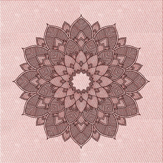 Ahgly Company Indoor Square Patterned Light Rose Pink Area Rugs, 6' Square