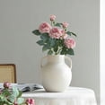 thumbnail image 4 of Antqov Fake Flowers, 3 Heads Faux Flowers Silk Rose Artificial Flowers Bouquets for Coffee Living Room Bathroom Plant Home Decor, 4 of 6