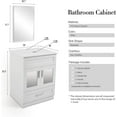 thumbnail image 5 of ELECWISH 24" Vanity Bathroom Cabinet with Mirror and Vessel Sink Bowl Faucet Combo Set, 5 of 11