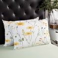 thumbnail image 4 of Yellow Daisy Floral Throw Pillow Cover 20 x 30 Inch Decorative Pillow Cover Spring Rustic Botanical Flowers Lumbar Pillowcase Seasonal Rectangle Cushion Case for Couch Sofa Bed Living Room, 4 of 7
