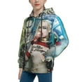 thumbnail image 2 of Suicide Squad Joker Harley Quinn Youth Sweatshirt Hoodies Pullover 3D Print Novelty Hooded Hoody Clothes For Boys Girls Teen Clothing, 2 of 7