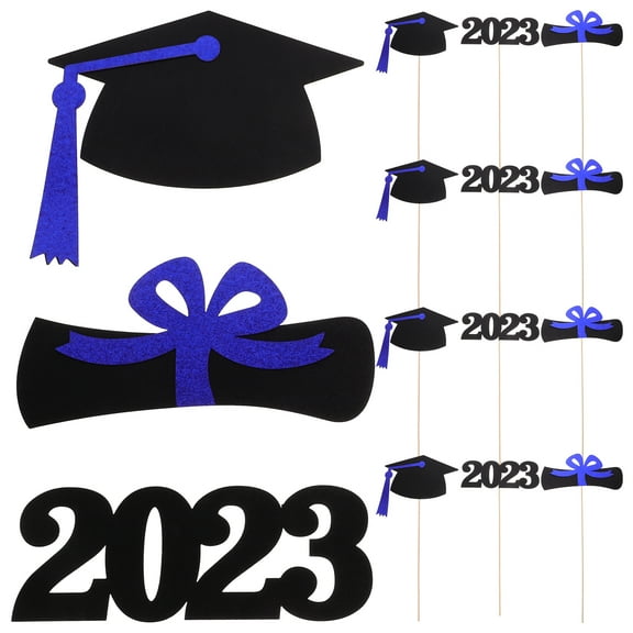 Glitter Graduation Centerpiece Sticks for Decoration Black Paper 5 Bags Create Beautiful Memories