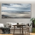thumbnail image 4 of Original Ocean Textured Canvas Wall Art Custom Grey Seascape Oil Painting Sea Textured Wall Art Living Room Landscape Home Decor,Unstretched,Frameless,(91*182cm)36*72lnches, 4 of 5