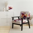 thumbnail image 2 of Designart « Whispered Abstractions in Purple and Gold IV » Fauteuil d'Appoint Rembourré Abstrait Violet - Fauteuil Moderne pour Salon, 2 of 7
